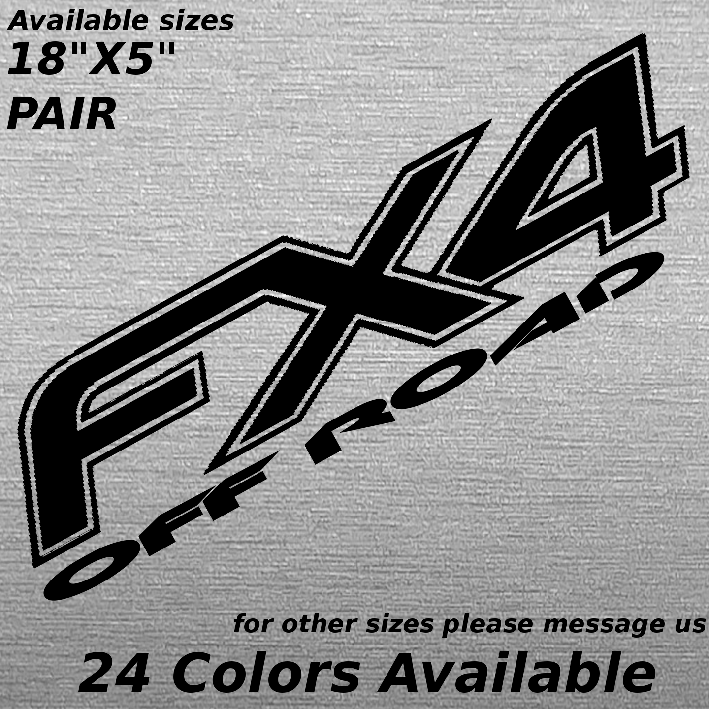 18 INCH FORD FX4 BED SIDE DECAL STICKER OFF ROAD TRUCK F150 DIESEL PICKUP C for sale  USA