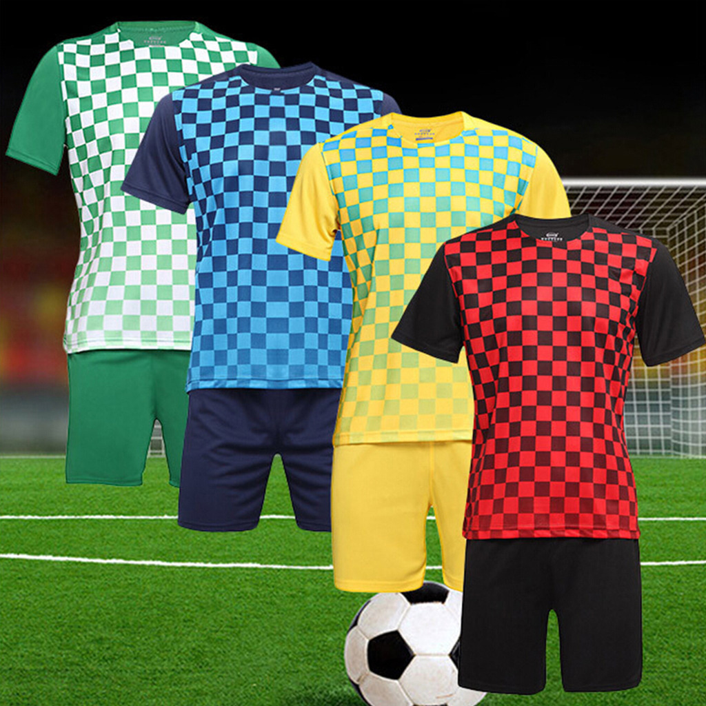 Soccer Futball Jerseys Team Uniform Sport Uniforms Red and Black Stripe