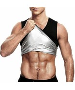 Men&#39;s Sweat Shaper Vest, Workout Tank Top, Black, Size M - $10.49