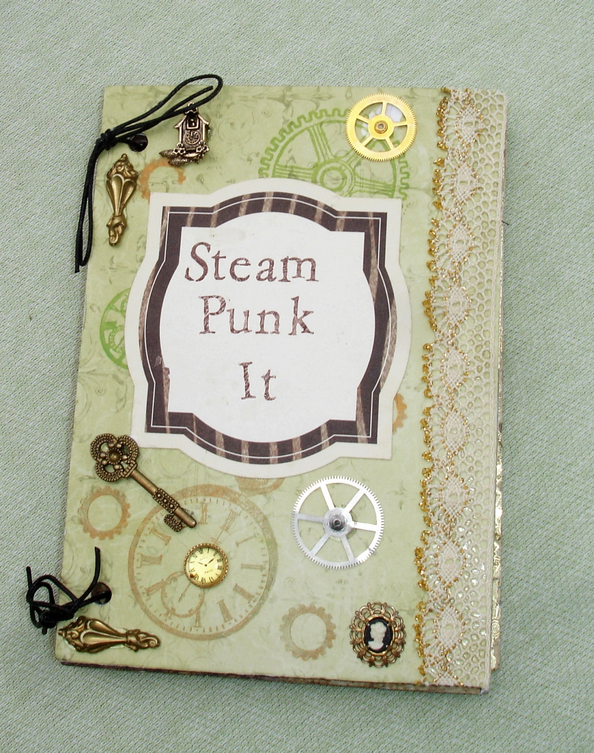 Steampunk It Mixed Media Art Book Finished Handmade Book OOAK