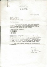 Gerold Frank Signed 1967 Typed Letter & Souffle Recipe