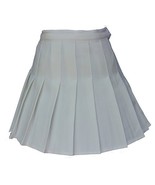 Women's High Waist Solid Pleated Mini Skort(XL,White) - $26.72