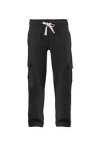 Men's Drawstring Fleece Lined Athletic Fitness Gym Jogger Black Cargo Sweatpants image 2