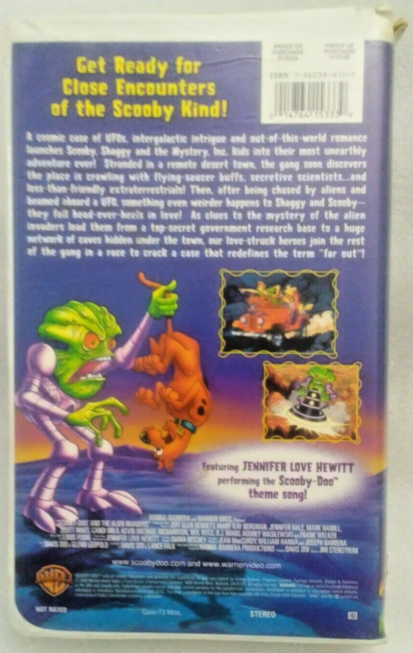 VHS Scooby-Doo and the Alien Invaders (VHS, 2000 Clamshell Jennifer ...