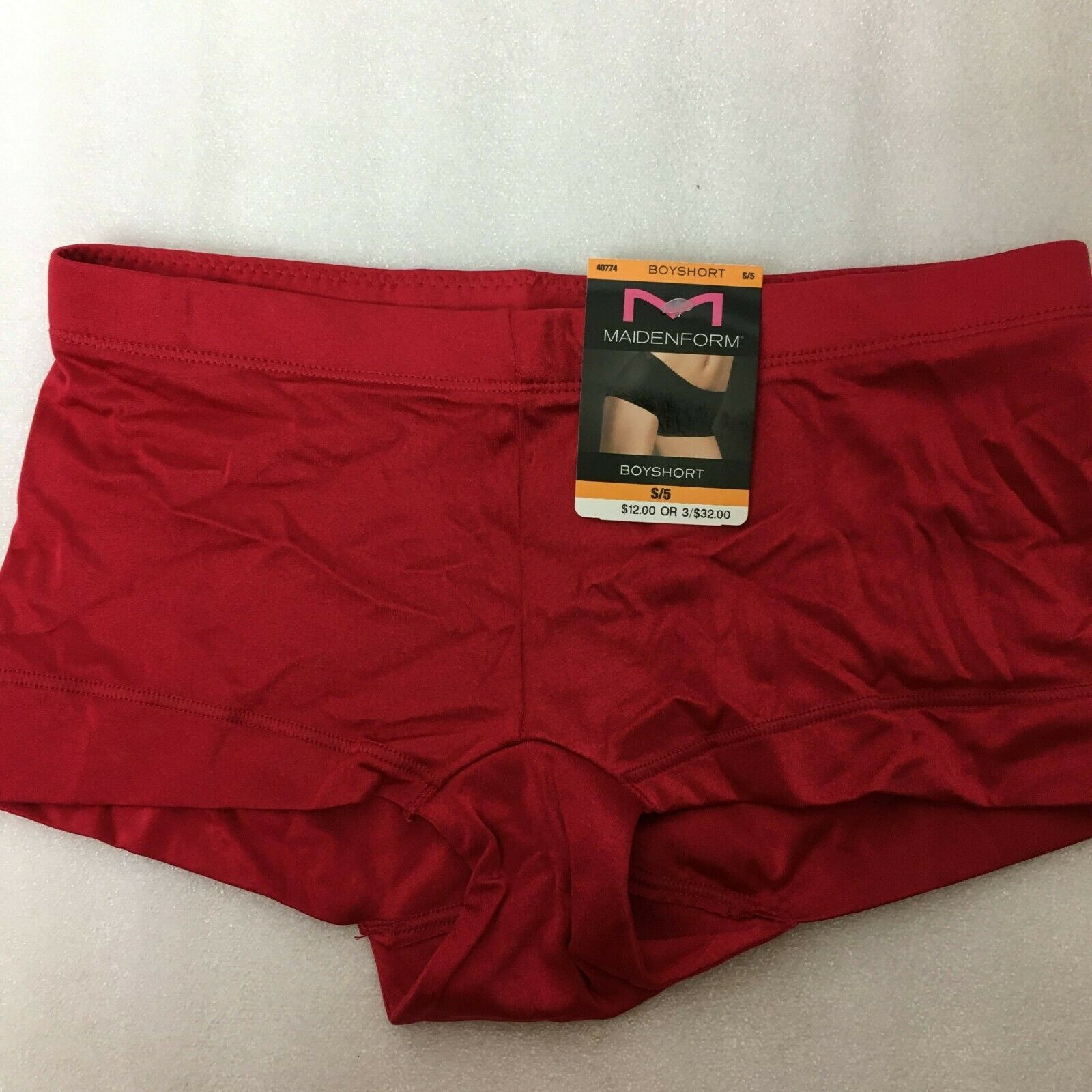Maidenform Women's the Dream Collection Boyshort Style40774 Color Red