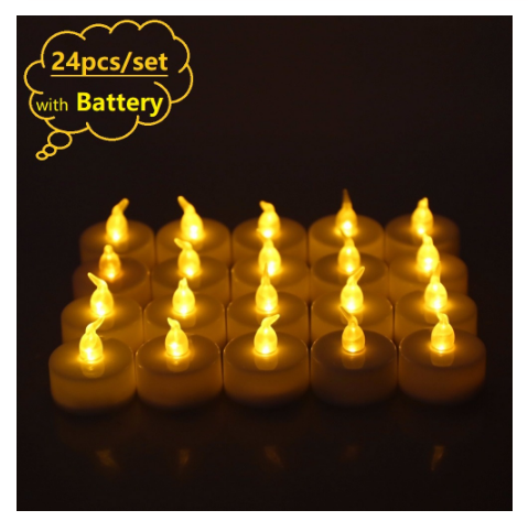 Flickering Led Candle Flameless Electric Battery Tea Candles Led Lights Wedding