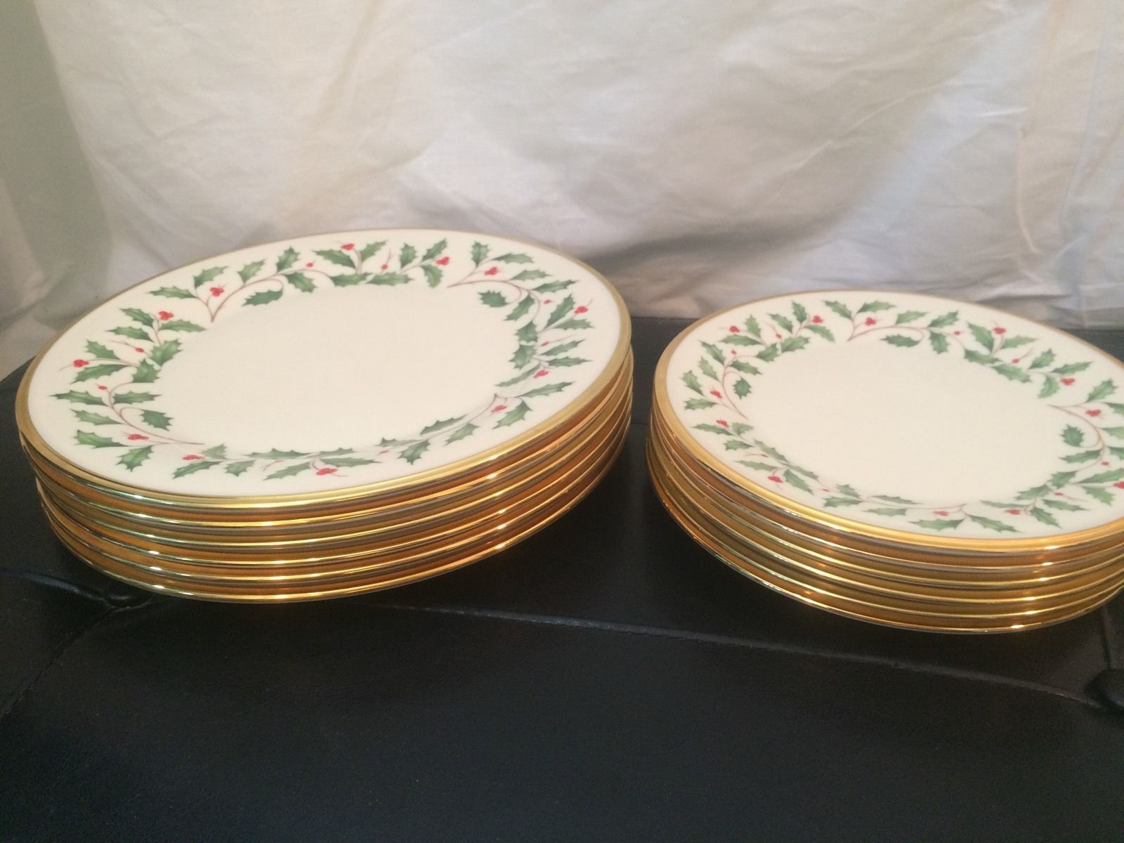 Huge Lot Lenox Holiday 12 Dinner Plates 12 Salad Plates 4 Cups Buffet 