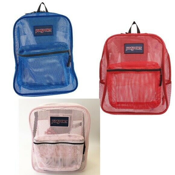 jansport pink mesh backpack