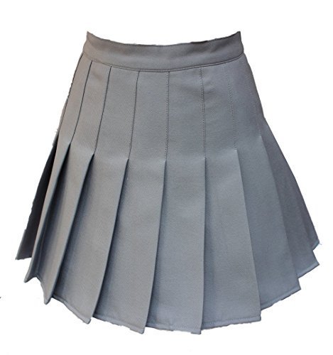 Beautifulfashionlife Women's High Waist Pleated Mini Tennis Skirt(M, Grey)