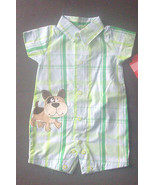 Just One You by Carters Infant Boys Romper Green Blue Sizes NB 6M  9M  1... - $7.79