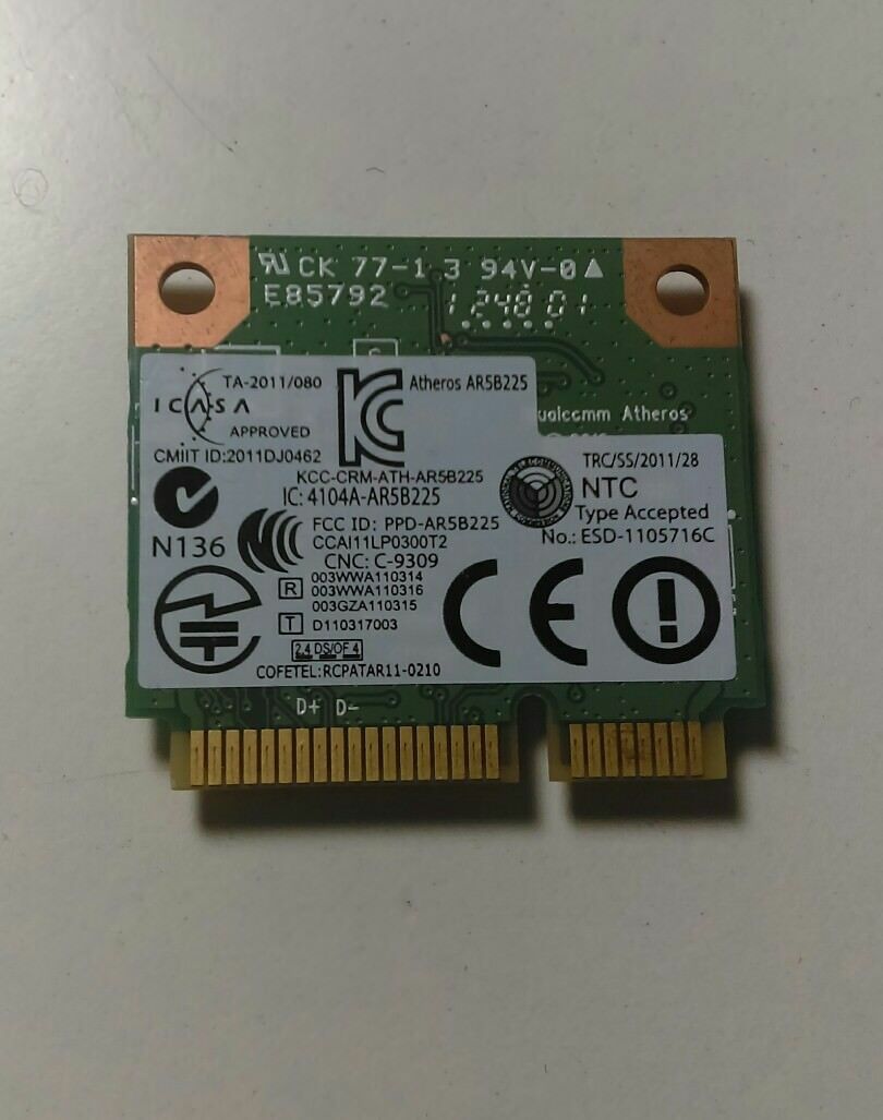 Dell Inspiron 15R 14R 17R Wireless Wifi Card DW1703 FXP0D Half 802.11N ...