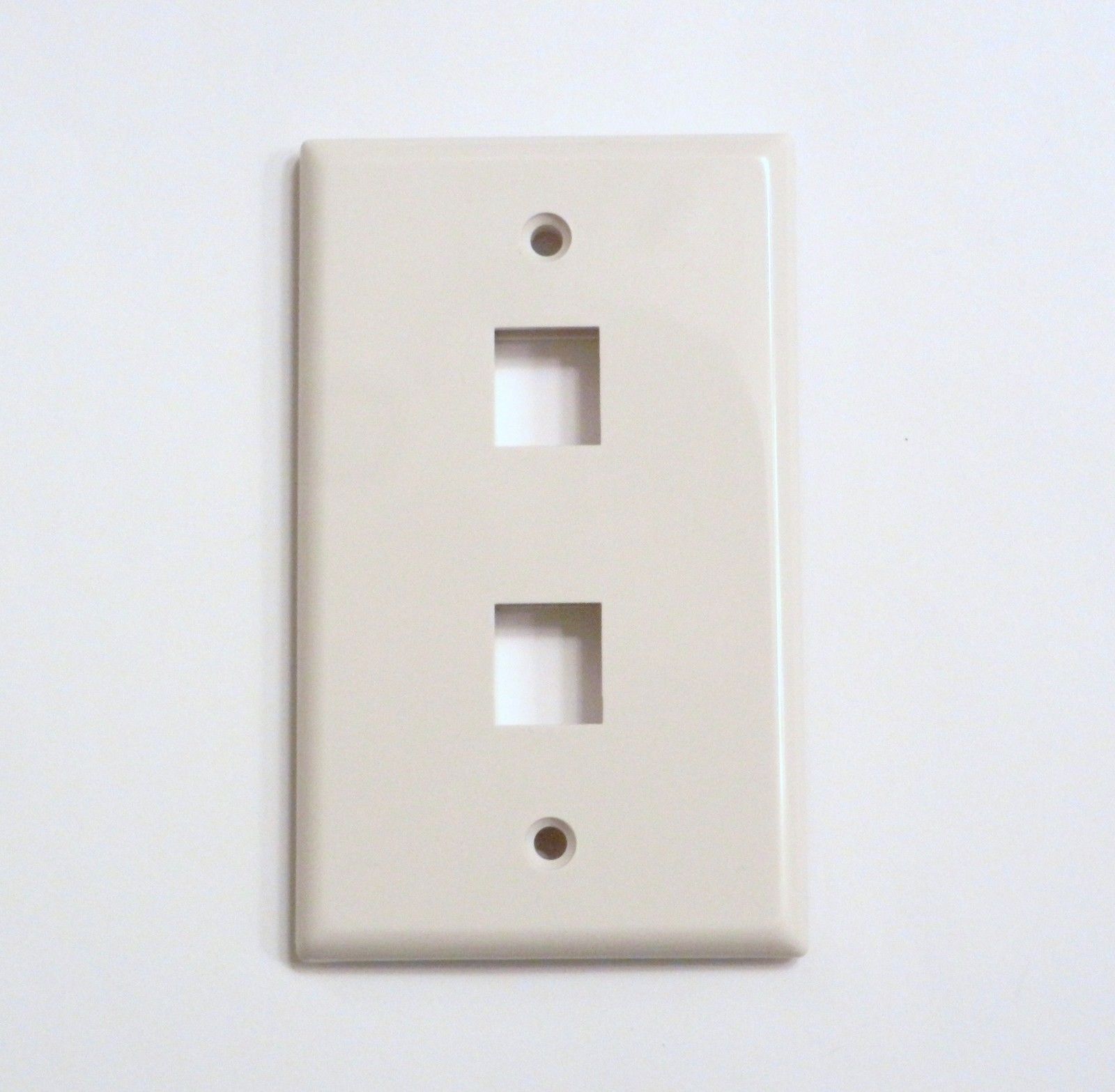50 Pack Lot Keystone 1 Hole Port Jack Network Wall Face Plate CAT5e CAT6 Almond