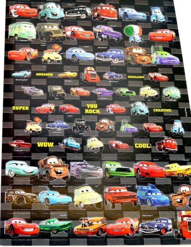 Disney Pixar CARS 576 Stickers Pad 8 Sticker Sheets Party Favors ...