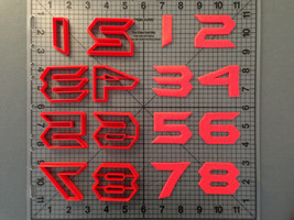 Bat Font Number Cookie Cutter Set