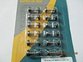 Rapido # 102044 Wheels Metal 33" (Code 110) 12 Axles per Pack, HO Scale image 1
