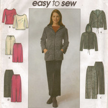 Misses Career Office Stretch Knit Jacket Hoodie Top Pant Skirt Sew Patte... - $9.99