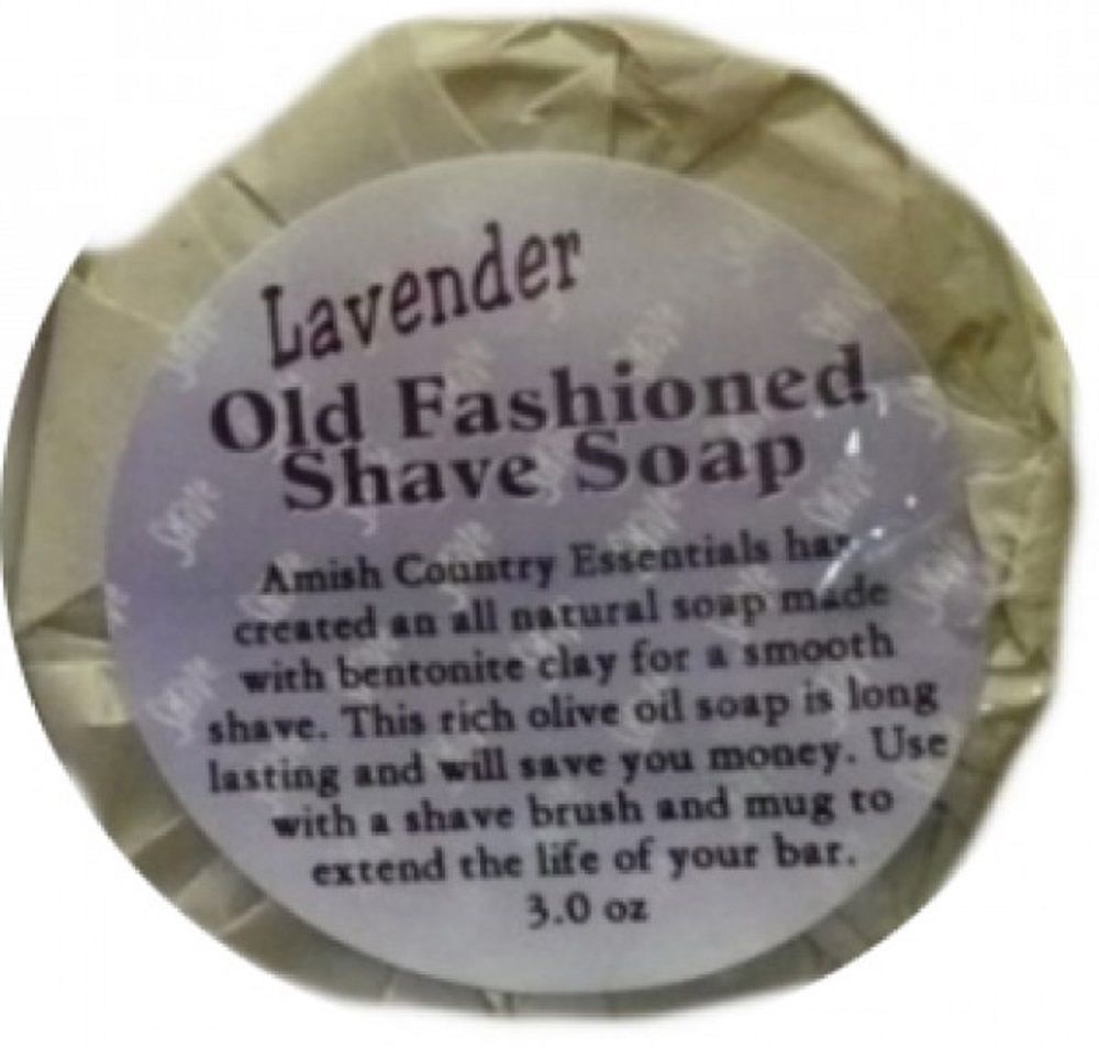 Lavender Old Fashioned Shaving Soap Disk All Natural Handmade 3oz
