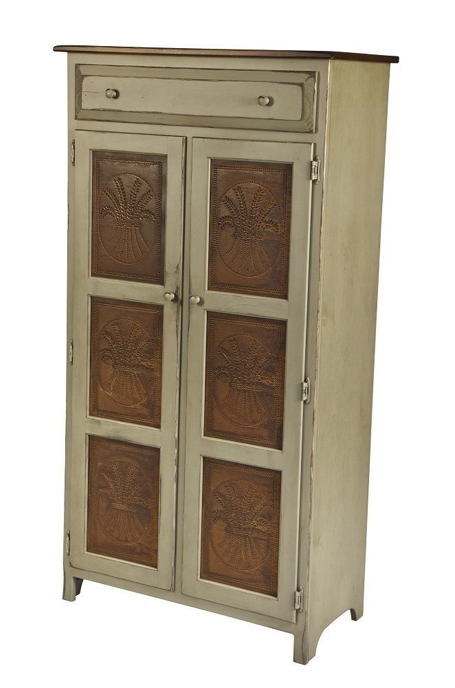 Amish Handmade 5 FOOT PIE SAFE HUTCH w/ PUNCHED TIN PANELS in
