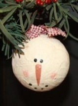 XSGOG - Large Snow Gal Ornament Paper Mache' - $3.50