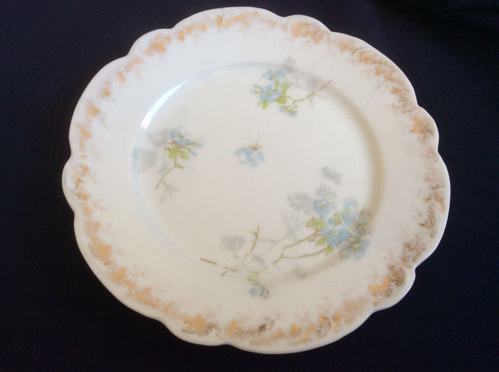 A Lanternier Limoges Floral Rose Handled Dish France
