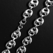 Sterling Silver &amp; Rhodium 9.4mm Hollow Puffed Marina Mariner Link Chain ... - $158.89+