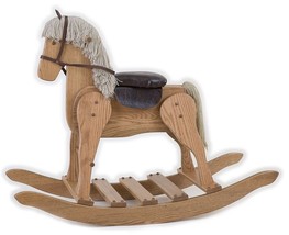 LARGE WOODEN ROCKING HORSE USA Handmade Toddler Toy Amish Furniture MEDI... - $382.17