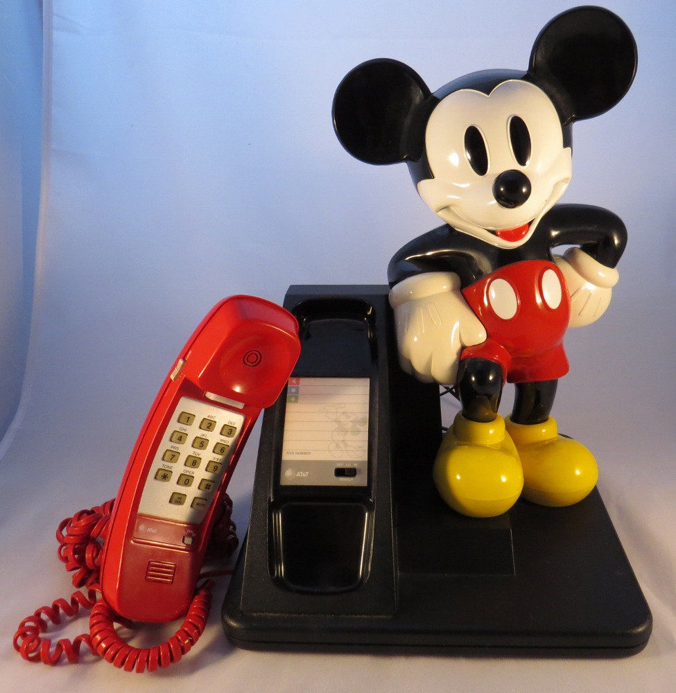 vintage mickey mouse talking phone