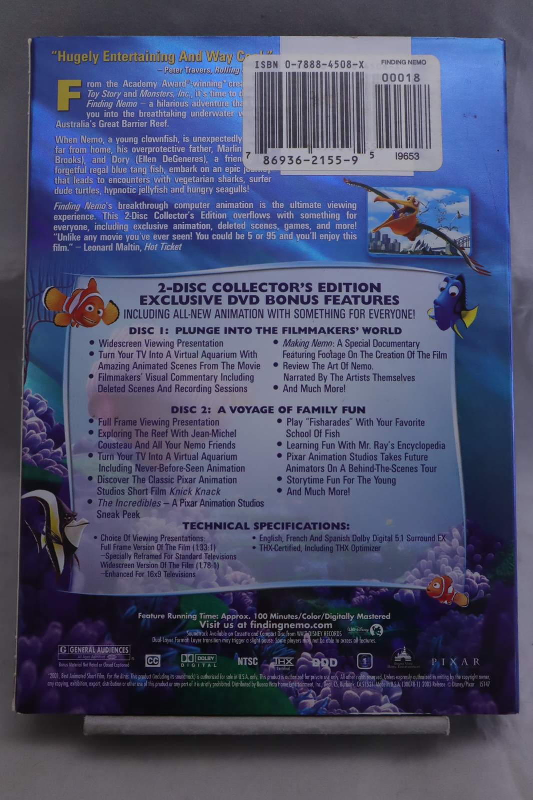 Disney Pixar Finding Nemo 2-Disc Collector’s Edition DVD Movie - DVDs ...