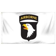 3x5 Airborne White 101st Flag 3&#39;x5&#39; Army House Banner Grommets Premium Q... - $7.99