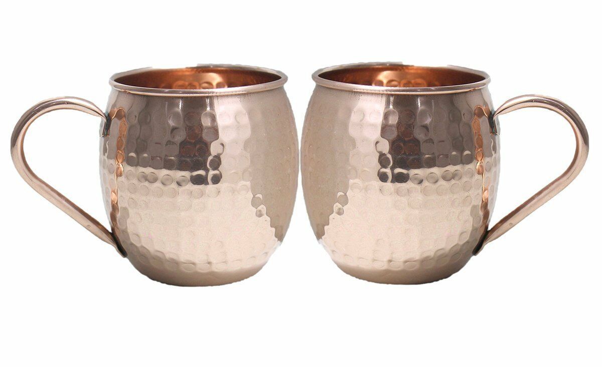 Copper Moscow Mule Mug 100 Pure Solid Copper Mugs Cups Unlined 16 Oz Set Of 4 Mugs 2721