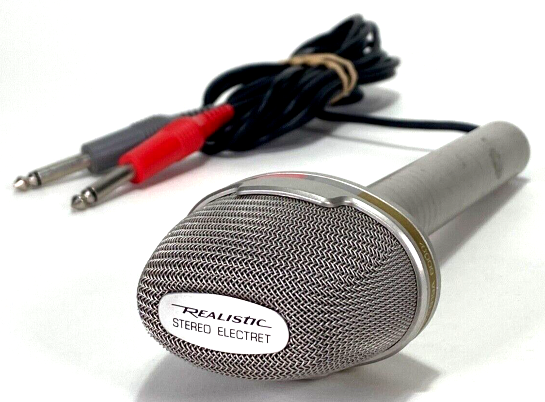 Stereo Electret Microphone Realistic 33919A Dual Pattern 600ohms