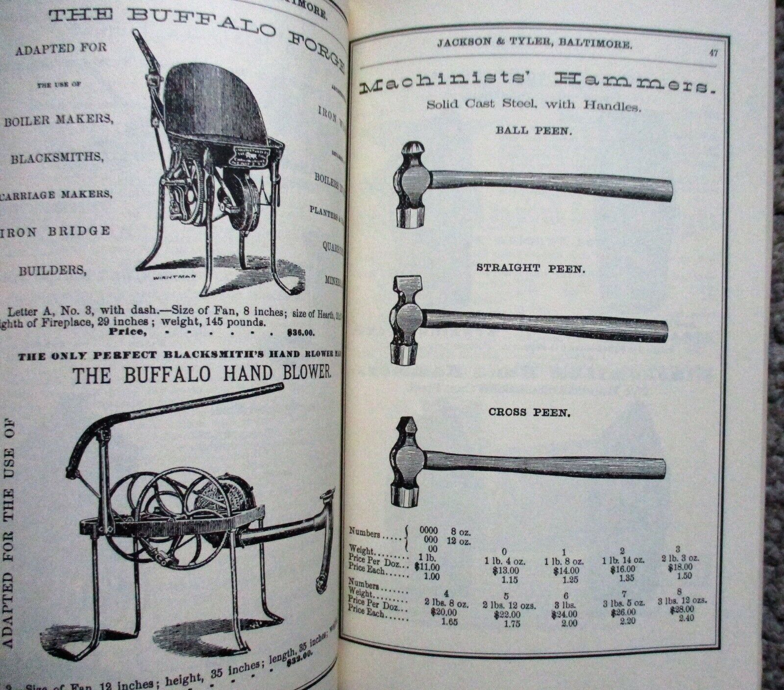 1880 TOOLS AND SUPPLIES OF ALL KINDS PRICE LIST Jackson & Tyler REPRINT
