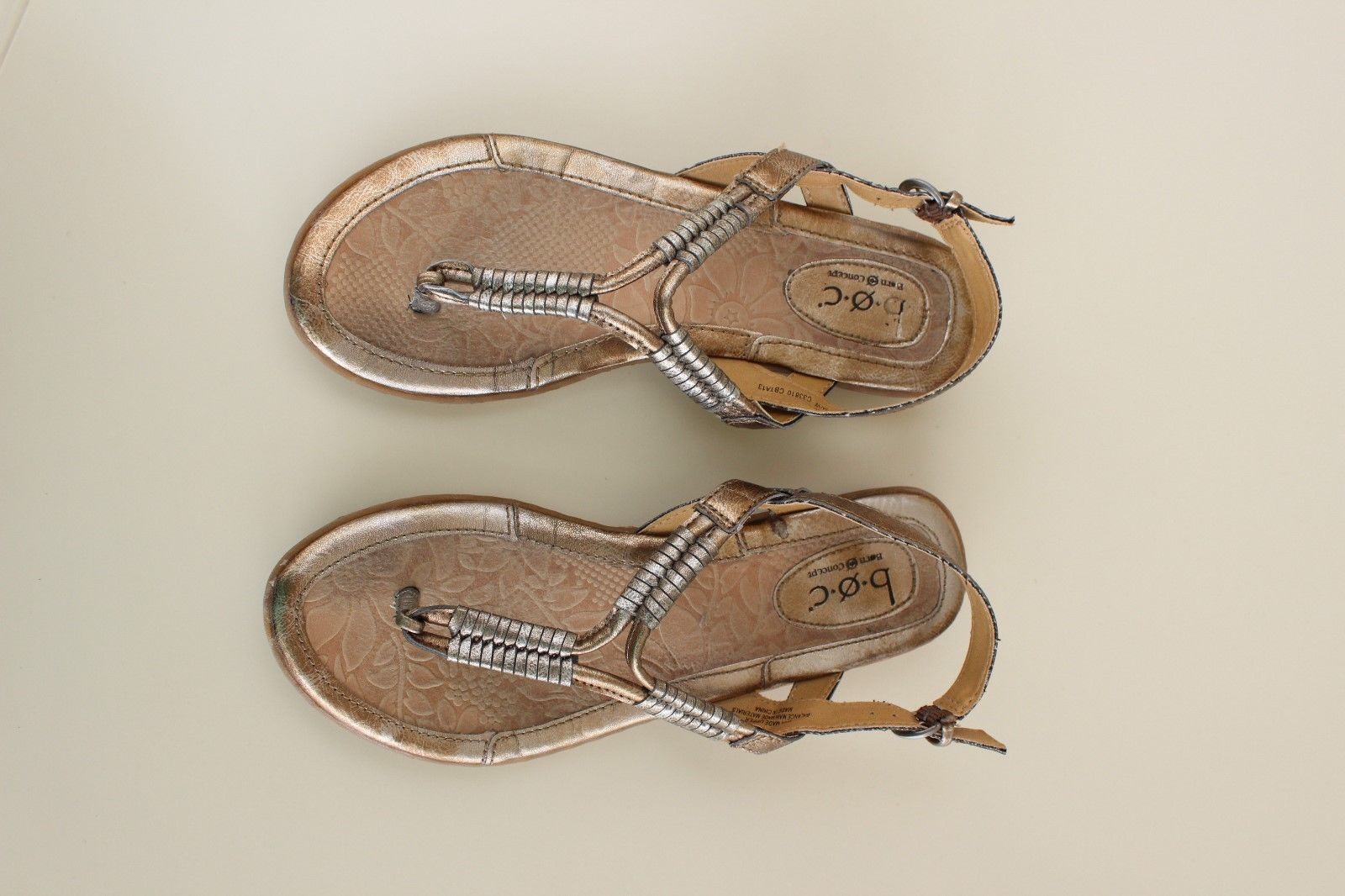 born metallic sandals