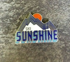 SKI SUNSHINE Mountains Village Resort Travel Souvenir Skier Lapel Hat Pi... - $12.99