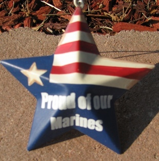 OR225 - Proud Marines - Metal Christmas Ornament  - $1.95
