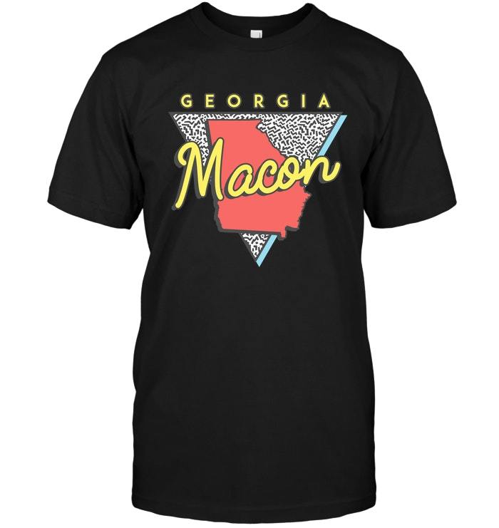 Macon T Shirt Retro Triangle GA TShirts, Tank Tops