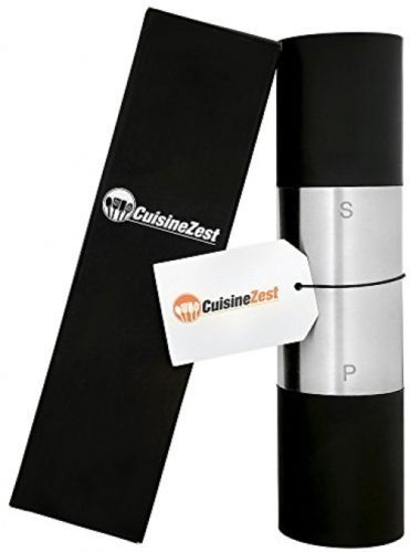  Space-Saving Salt And Pepper Mill Set (2-in-1) With Adjustable Salt And Pepper - $20.21