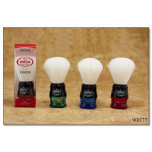Omega Shaving Brush # 90077 Syntex 100% Synthetic Multi color Red Green ... - $9.45