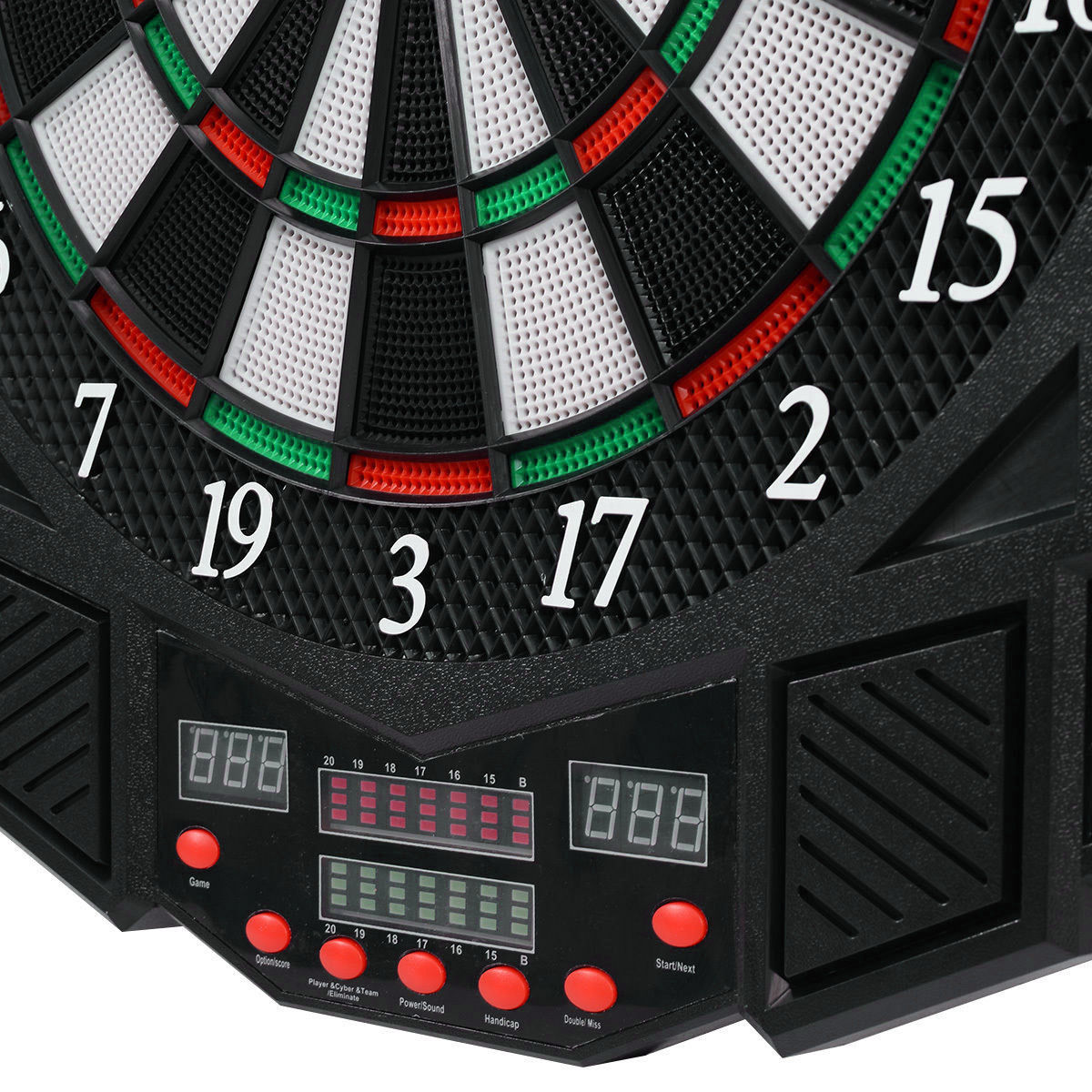 Professional Electronic Dartboard Set w/ 12 Darts Game Room LED