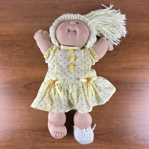 Cabbage Patch Kid Girl Doll Blond Hair Green Eyes Dimple Coleco 1985 - $29.69