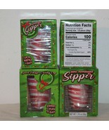 4 New Candy Cane Shot Glass Edible Mini PEPPERMINT Sipper lot ! Flavored... - $19.79