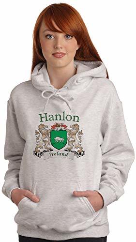 Hanlon Irish Coat of Arms Ash Hooded Sweat shirt