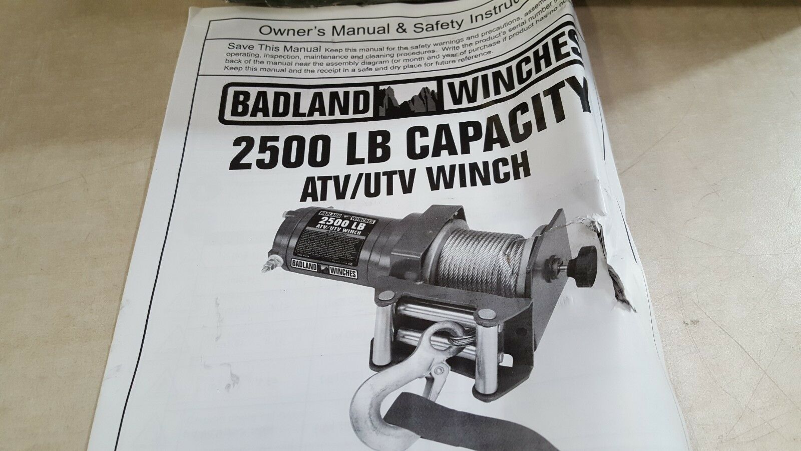 2500 Lb. ATV/Utility Electric Winch With Wireless Remote Control