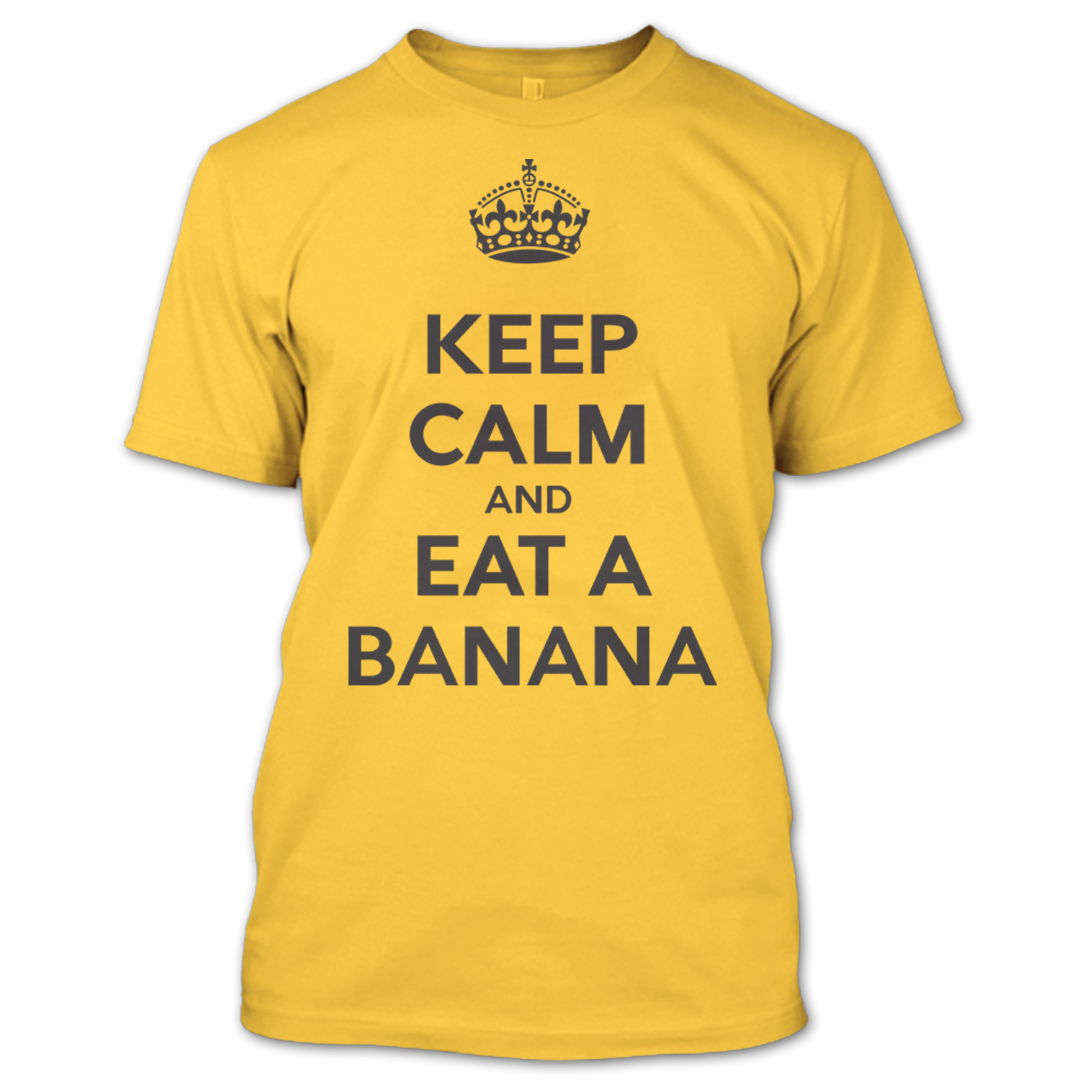 Keep Calm And Eat A Banana Minion Banana T Shirt TShirts, Tank Tops