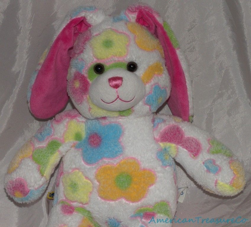 rainbow plush bunny