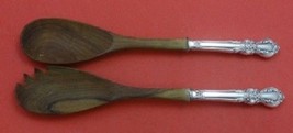 Southern Treasure By International Sterling Silver Salad Serving Set w/ Wood 2pc - $107.91