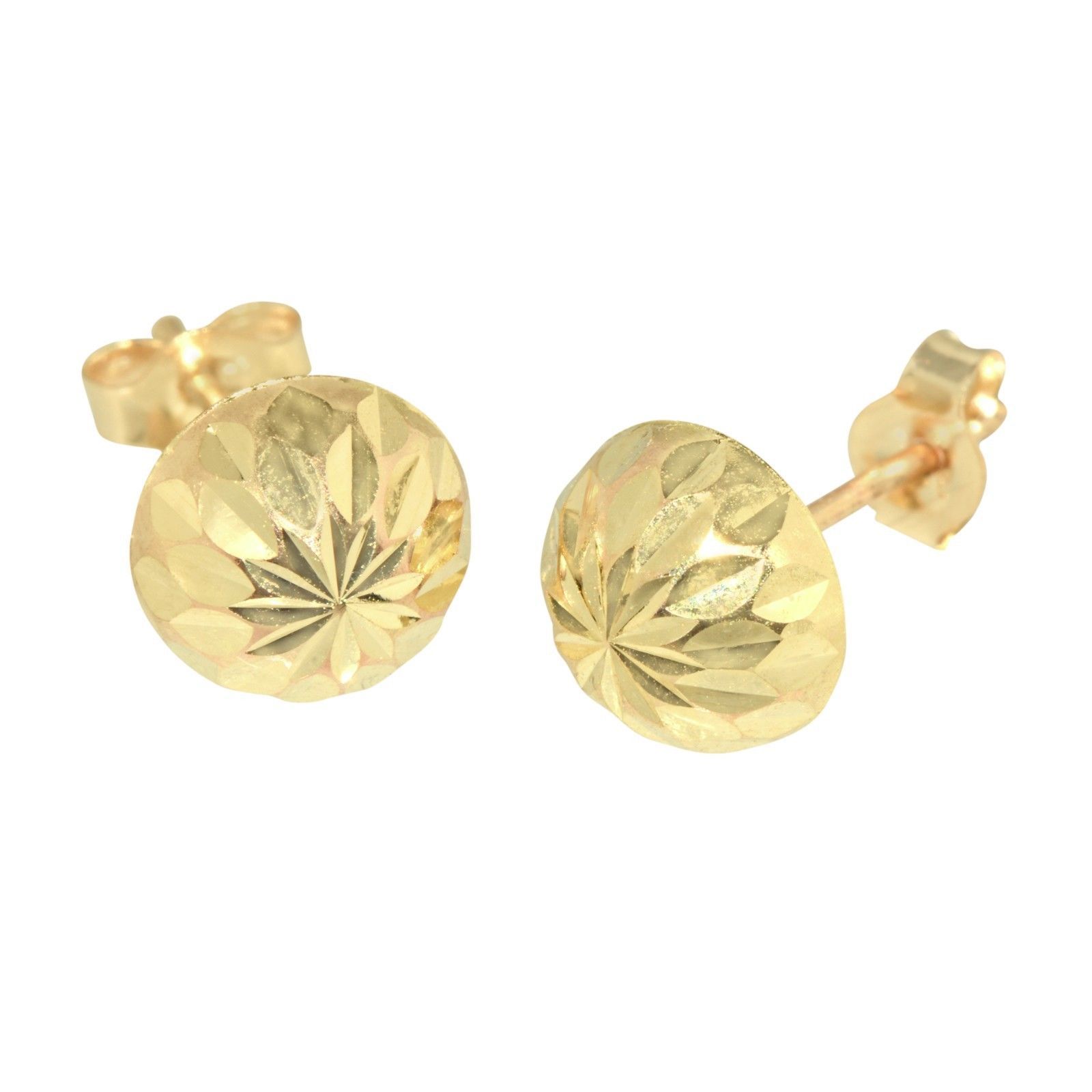 13mm X 7mm 14k Two-tone Gold Dolphin Post Earrings,