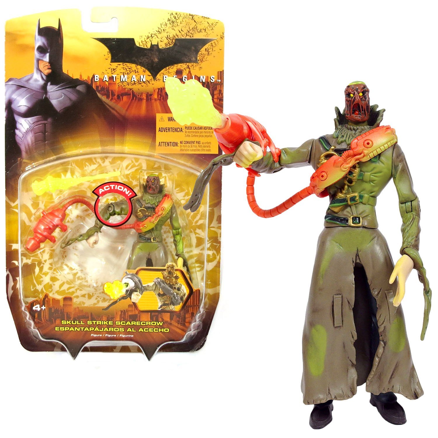 DC Comics Batman Begins Skull Strike Scarecrow (Paint Variant) Action ...