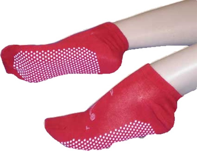 Nonslip cotton socks by GripSox. Yoga socks. Grip socks for elderly