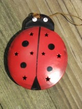 OR328- Ladybug Metal Christmas Ornament  - $1.95
